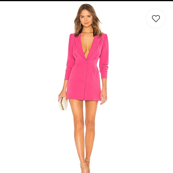 Lovers + Friends Dresses & Skirts - Lovers + Friends City Blazer Dress- magenta pink